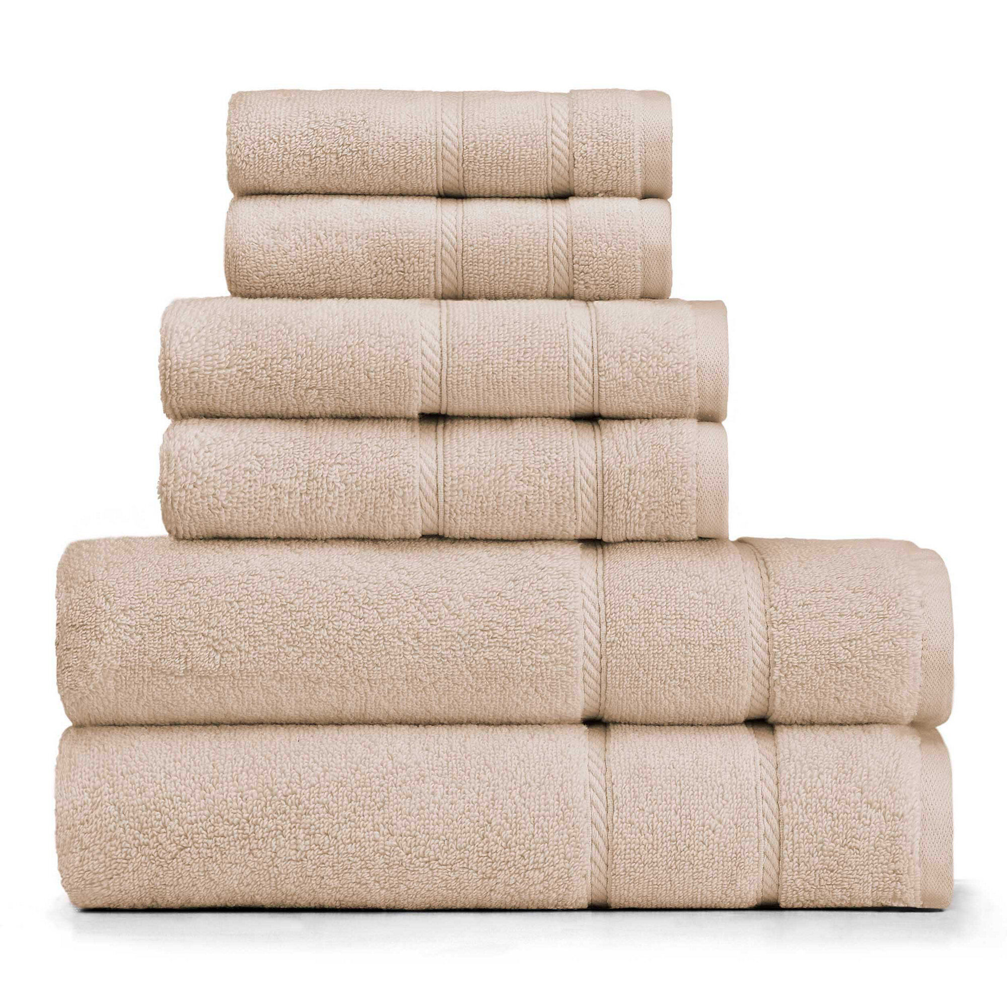 Belle Haven Towel Set,Khaki,large