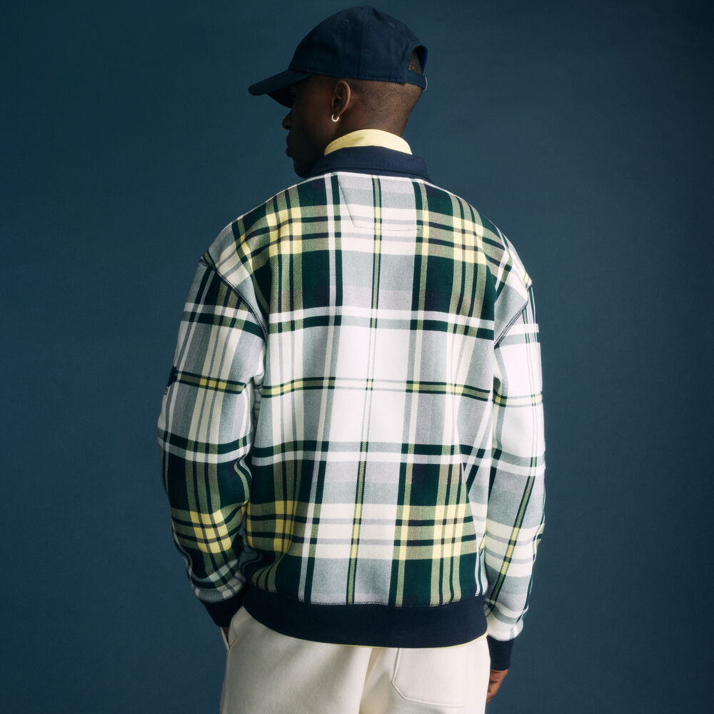 Eddie Win x Nautica Long-Sleeve Printed Polo,Stellar Blue Heather,large