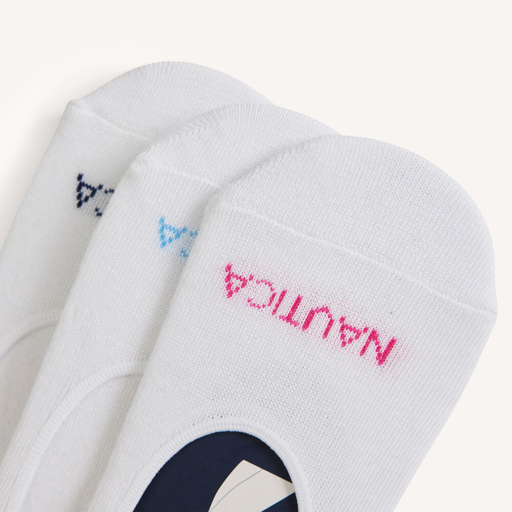 STRETCH LINER SOCKS IN WHITE, 3-PACK,Multi,large