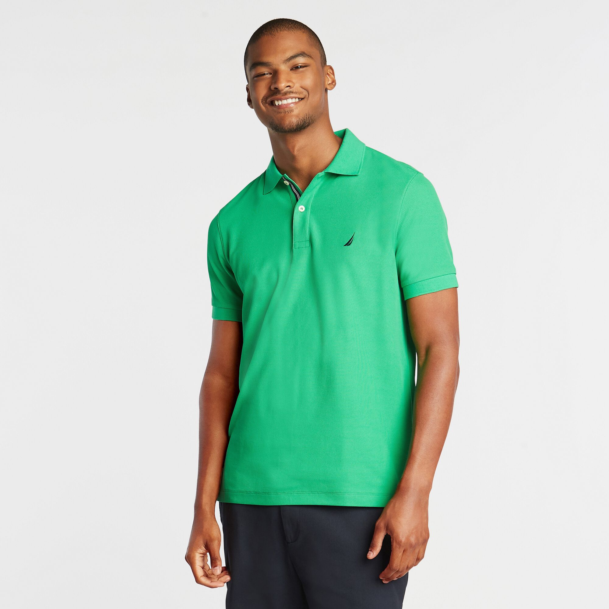 SLIM FIT PERFORMANCE DECK POLO,Bright Green,large