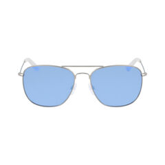 Navigator Sunglasses with Silver Frame,Castlerock Grey,large