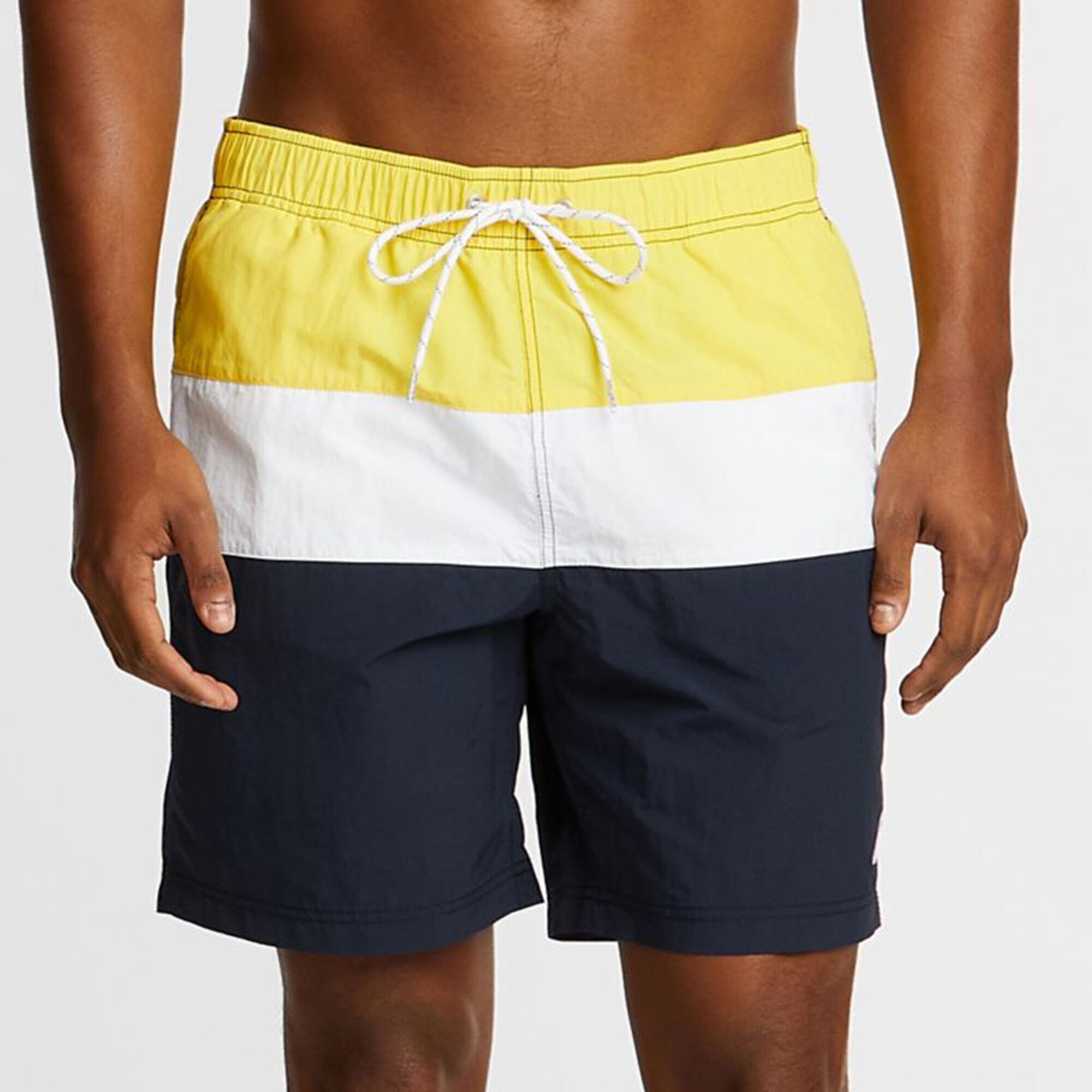 Big & Tall Anchor Colorblock Swim Shorts - 18" Outseam,Golden Apricot,large