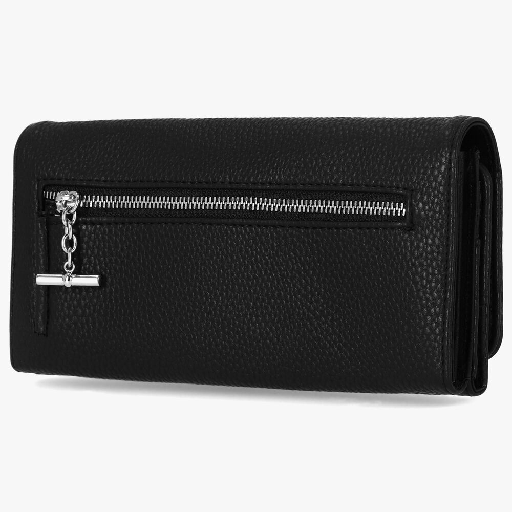 PEBBLED LOGO MONEY MANAGER WALLET WITH BOX,True Black,large
