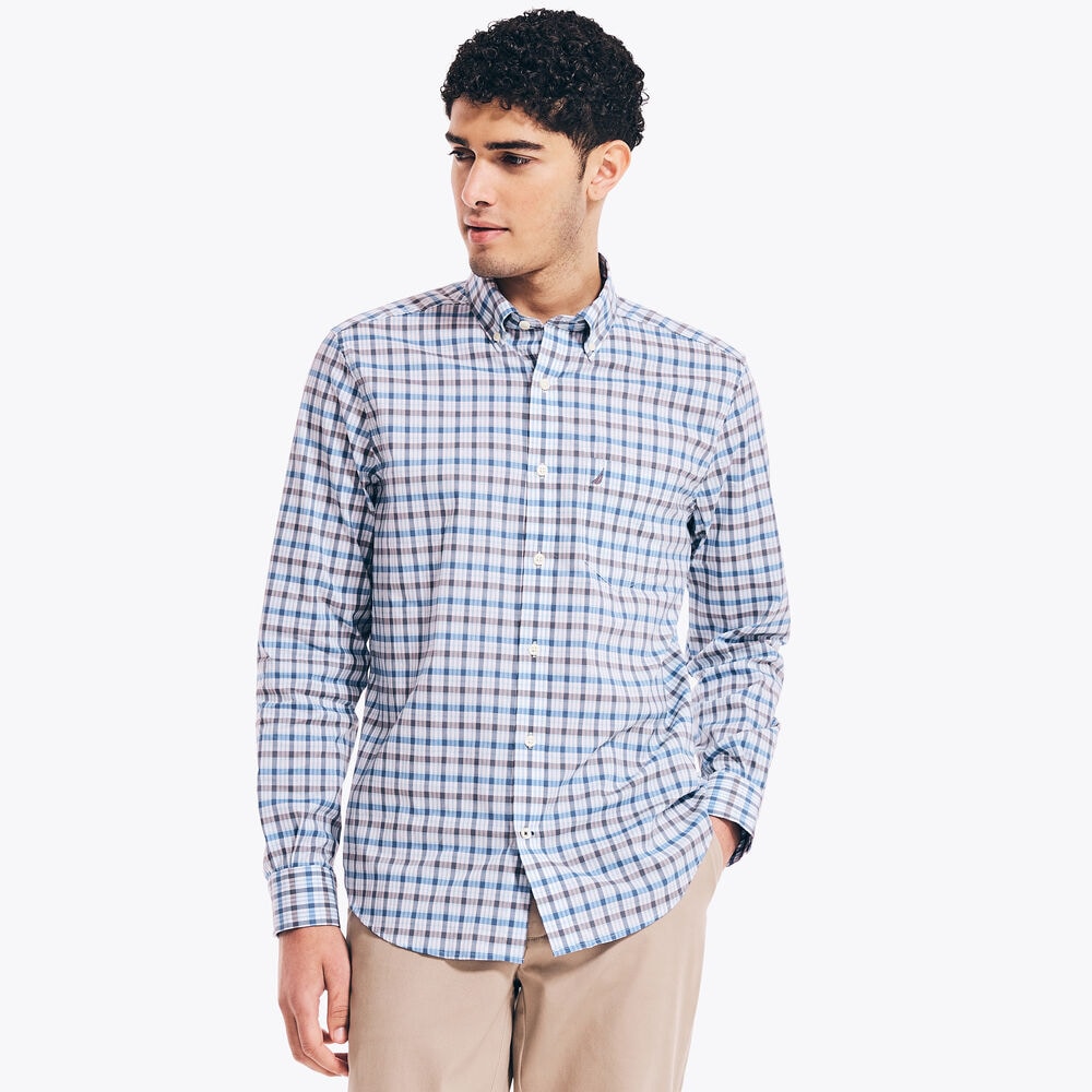 NAVTECH PLAID SHIRT,Castlerock Grey,large