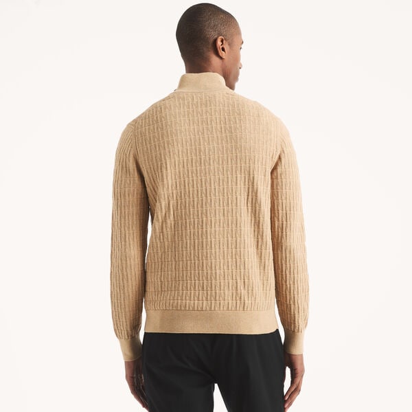 Textured Quarter-Zip Sweater