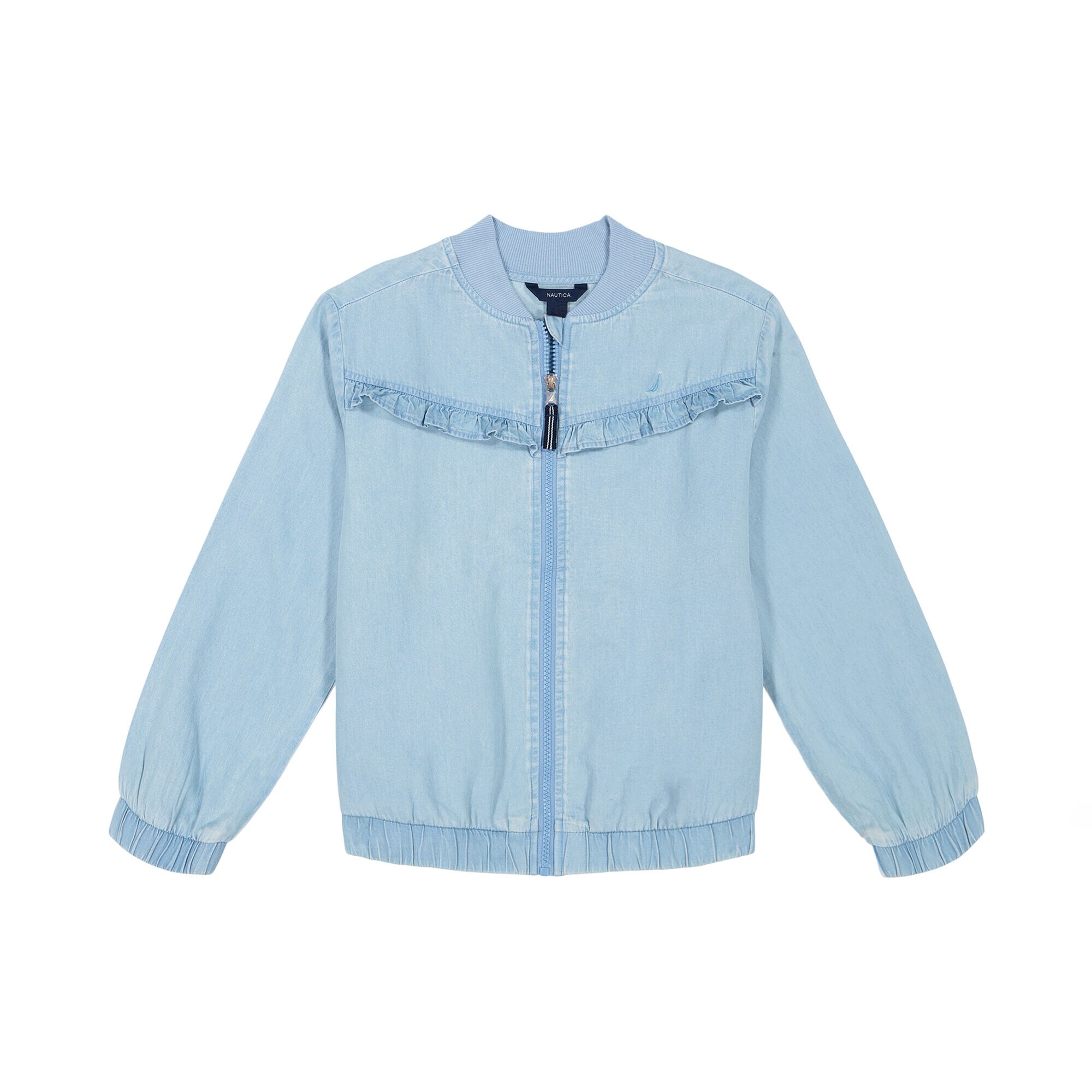 Toddler Girls' Denim Bomber Jacket (2T-4T),Green,large