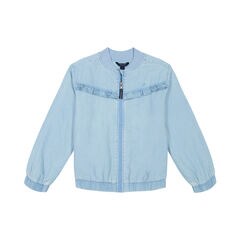Toddler Girls' Denim Bomber Jacket (2T-4T),Green,large