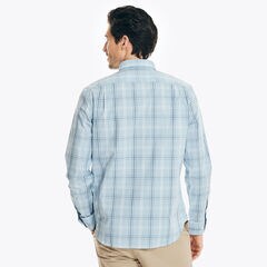 WRINKLE-RESISTANT PLAID WEAR TO WORK SHIRT,Azure Blue,large