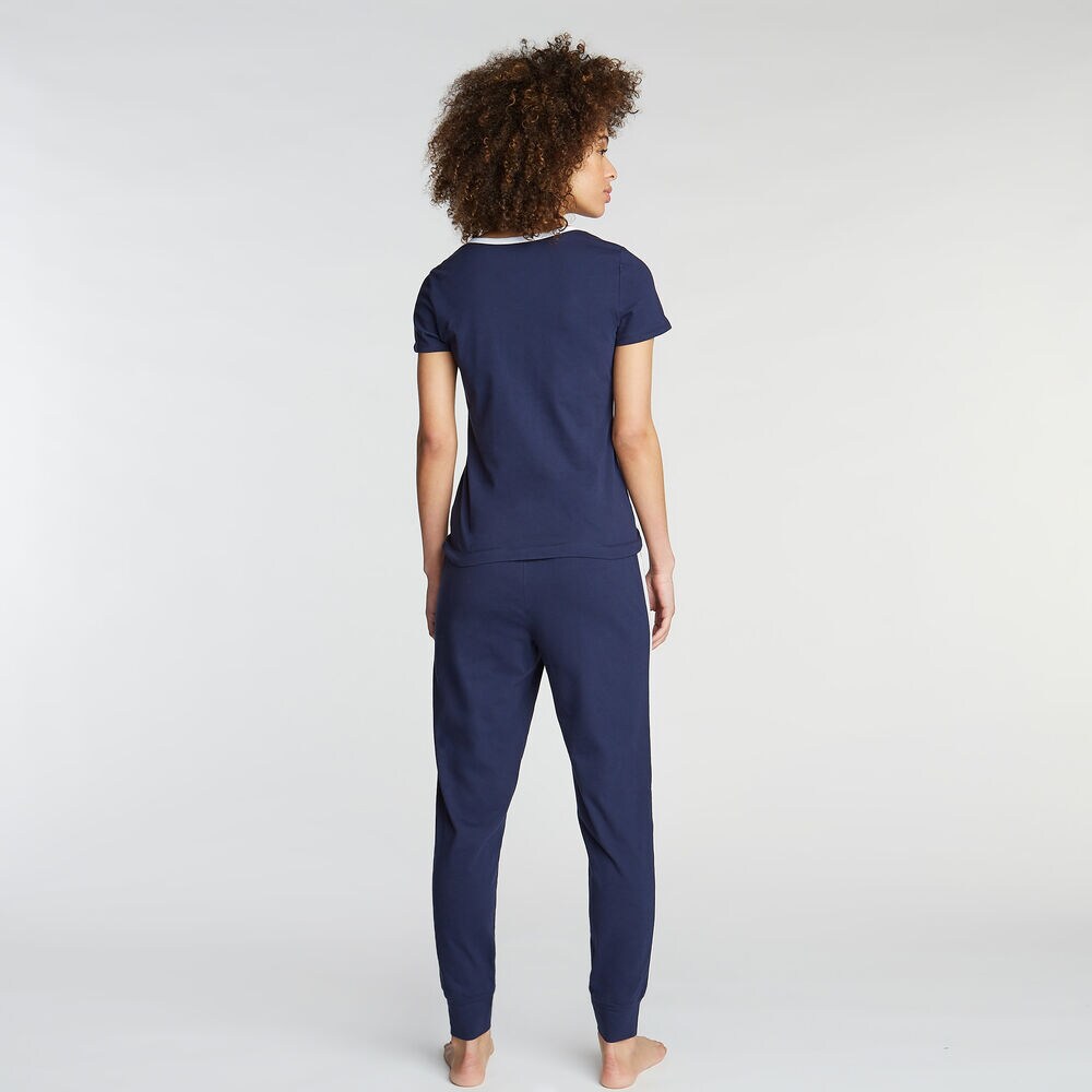 SHORT SLEEVE JOGGER PAJAMA SET,Ice Blue,large