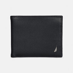 LEATHER BILLFOLD WALLET,True Black,large