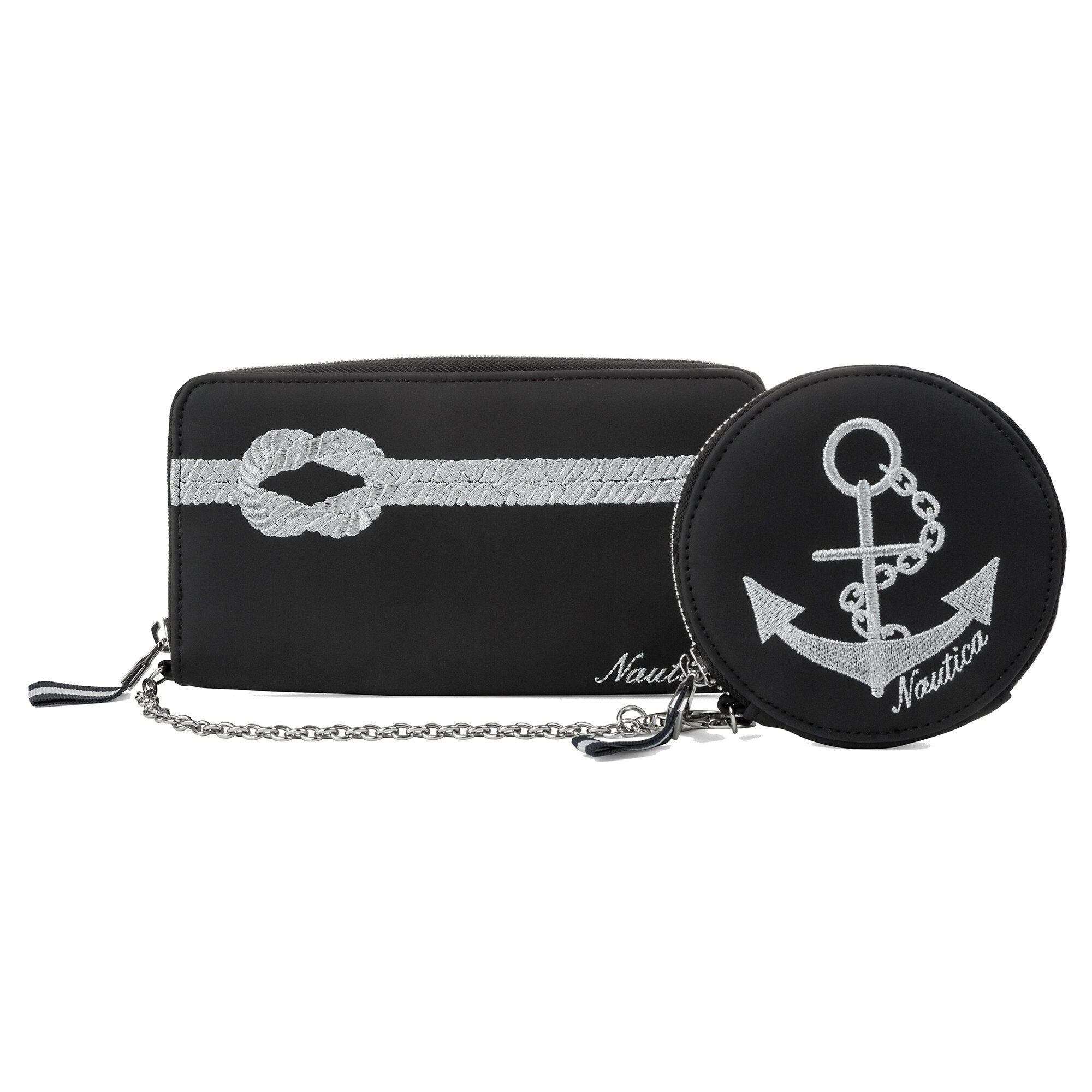 Rope & Anchor Continental Wallet with Coin Purse,True Black,large