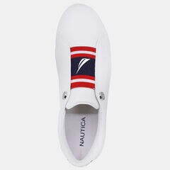 EMBROIDERED LOGO PATCH SNEAKER,Antique White Wash,large