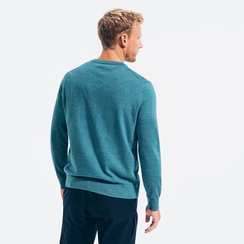 NAVTECH V-NECK SWEATER,Angel Blue,large