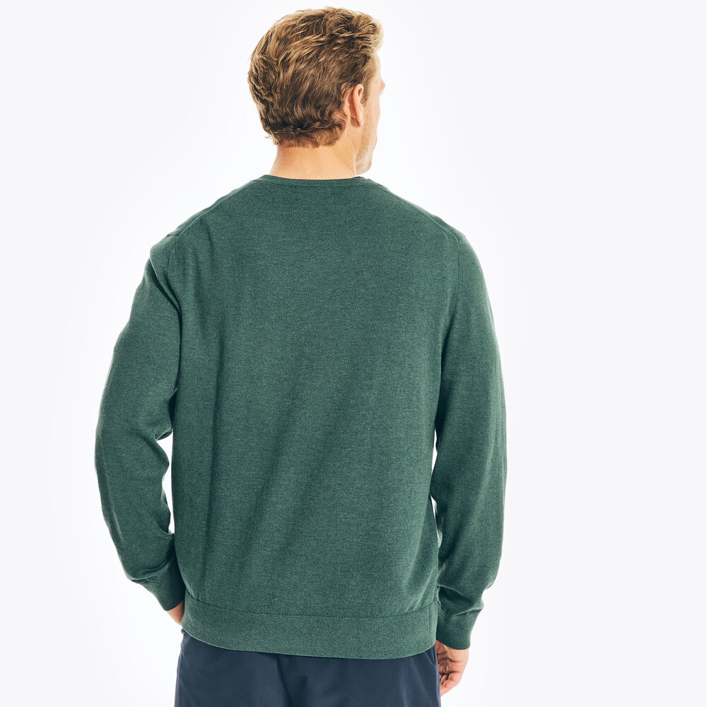 NAVTECH V-NECK SWEATER,Spruce,large