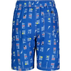 BOYS' FLAG PRINT SWIM SHORT (8-16),True Navy,large