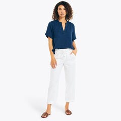 SUSTAINABLY CRAFTED PULL-ON PANT,Bright White,large