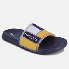 COLORBLOCK SLIDE SANDAL,Yellow,large