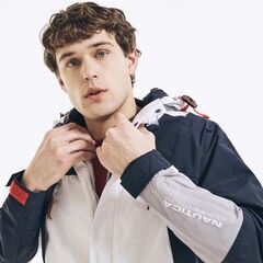 COMPETITION WATER-RESISTANT COLORBLOCK JACKET,Bright White,large