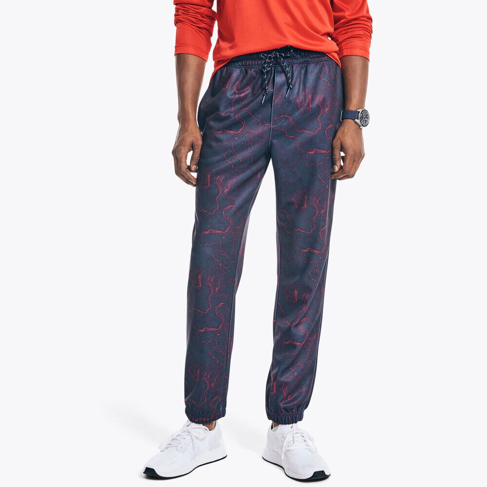 COMPETITION PRINTED JOGGER,Navy,large