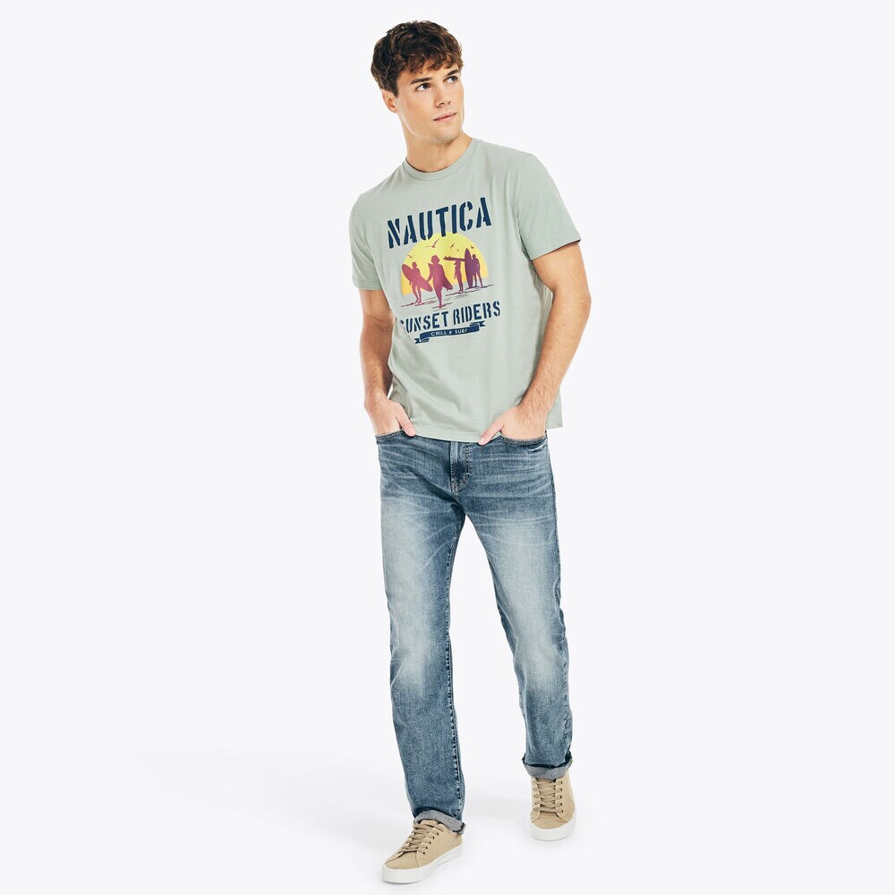 SUNSET RIDERS GRAPHIC T-SHIRT,Green Terrain,large