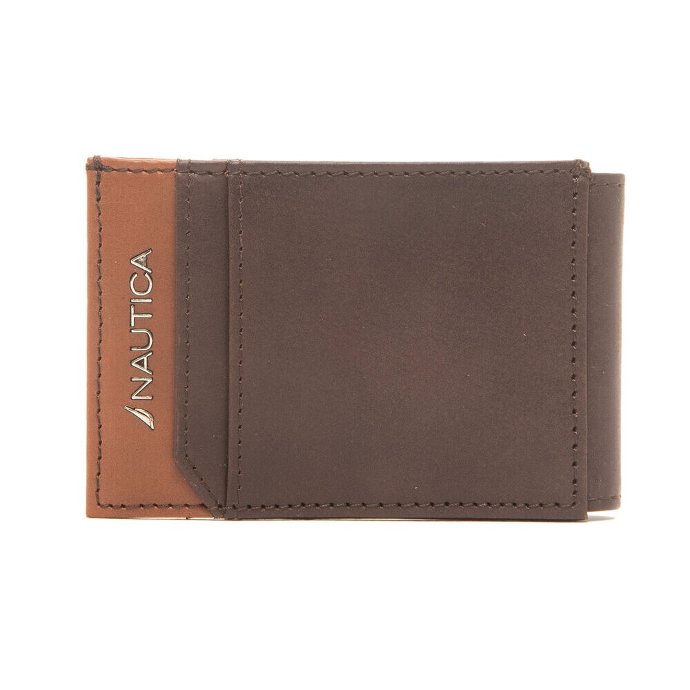 BRENDAN MAGNETIC SLIMFOLD WALLET IN BROWN,Military Tan,large