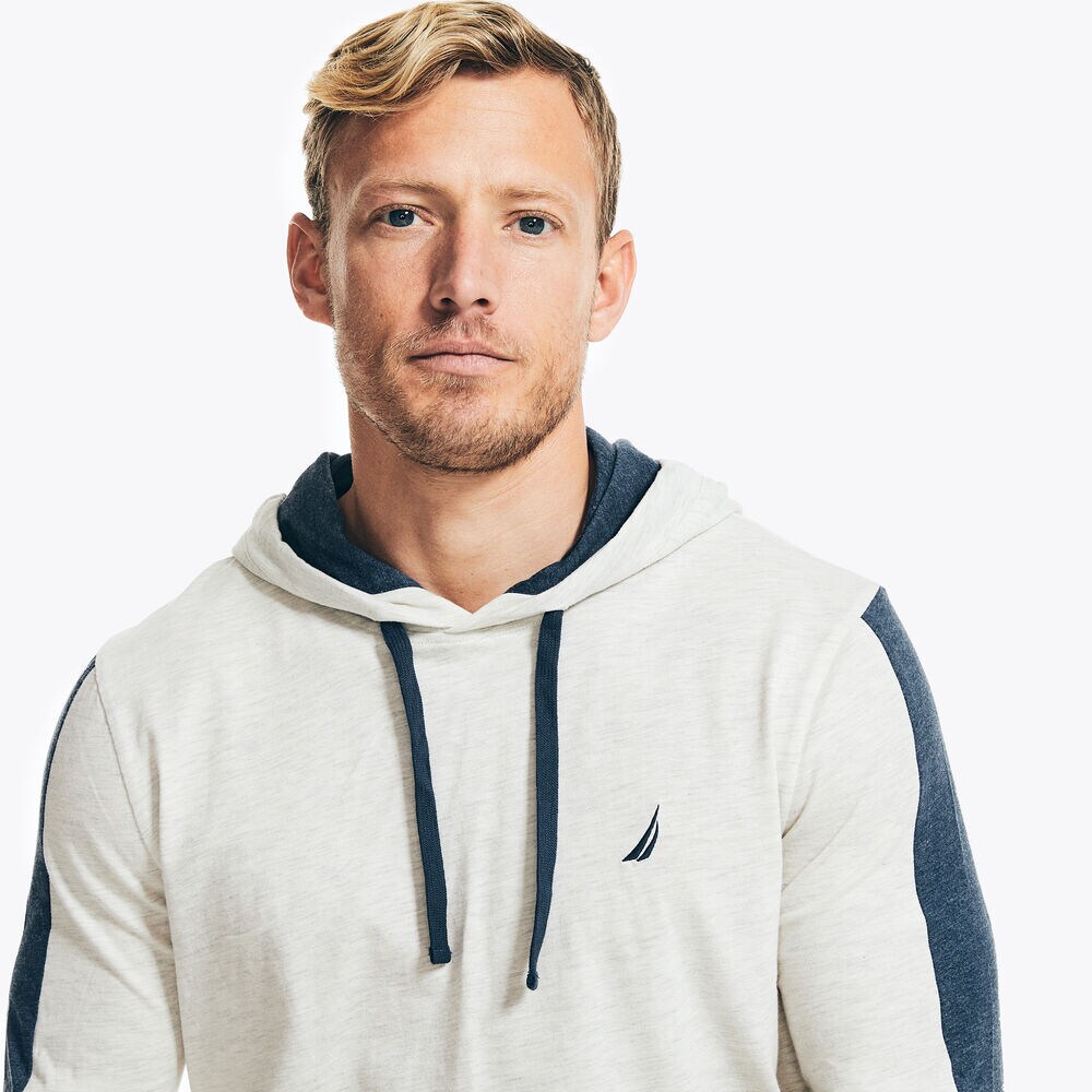 LONG-SLEEVE T-SHIRT HOODIE,Sail White,large