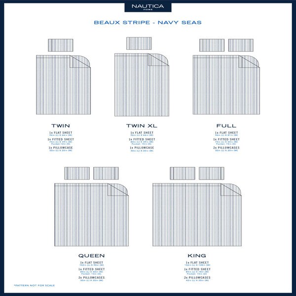 BEAUX STRIPED KING SHEET SET