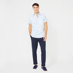 CLASSIC FIT SOUTH BEACH PRINTED SHIRT,Crystal Bay Blue,large