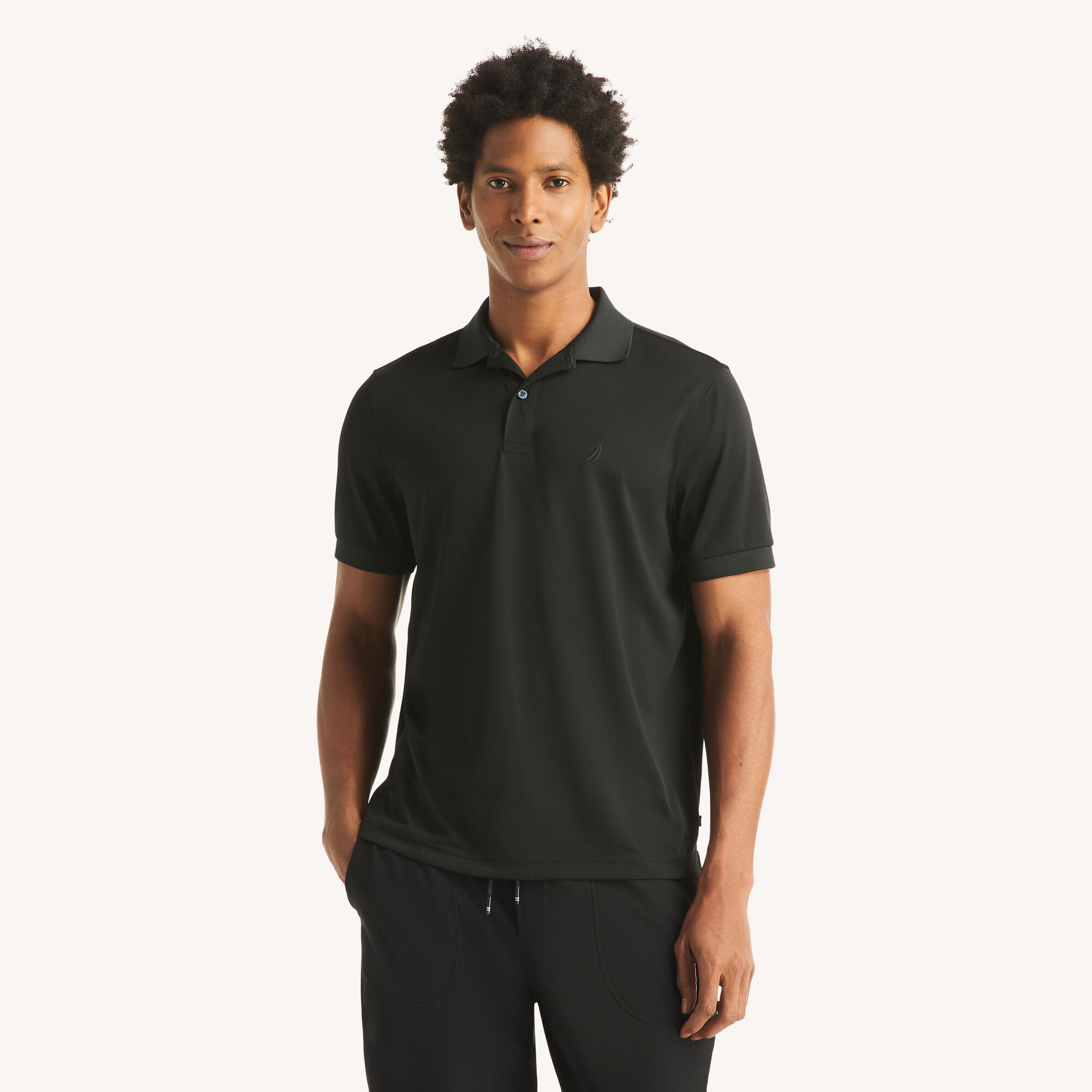 Navtech Classic Fit Performance Polo,True Black,large