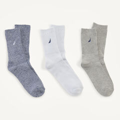Crew Socks, 3-Pack,Multi,large