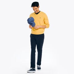 Navtech V-Neck Deck Sweater,Marigold,large