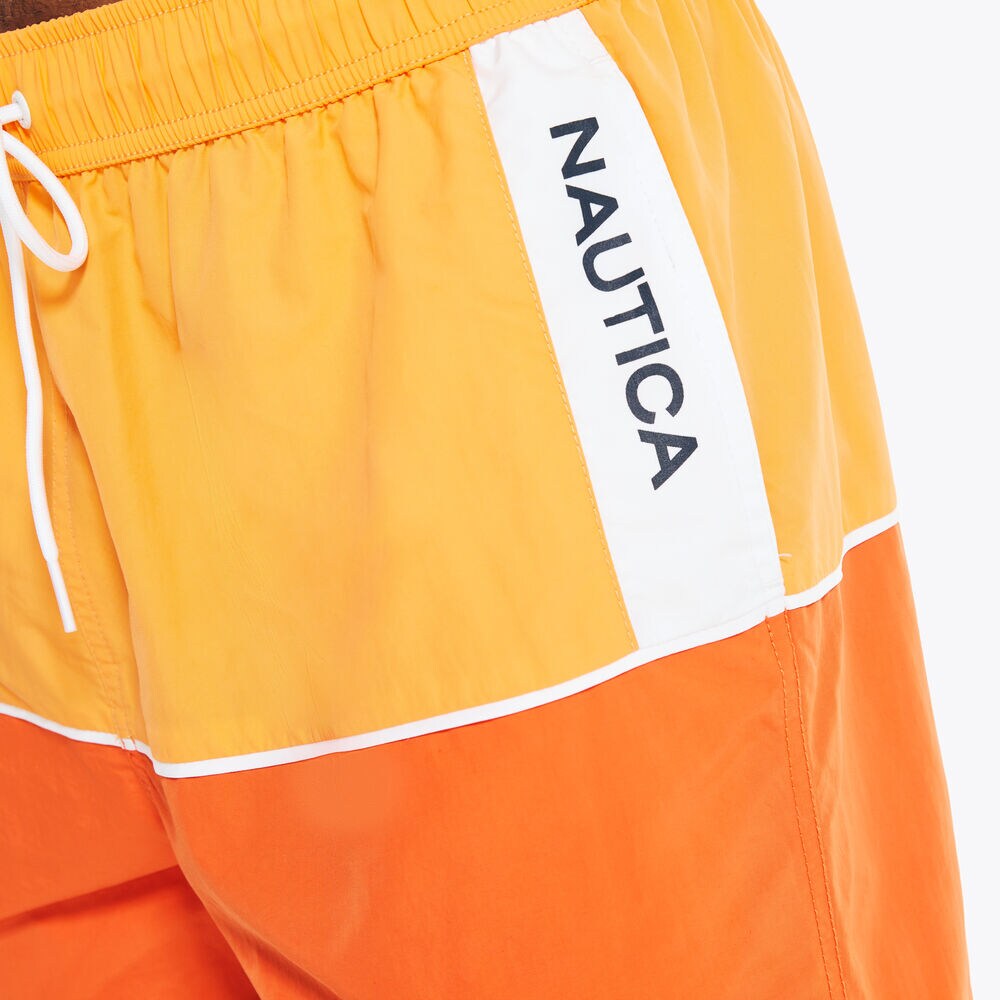 6" COLORBLOCK QUICK-DRY SWIM,Orange,large