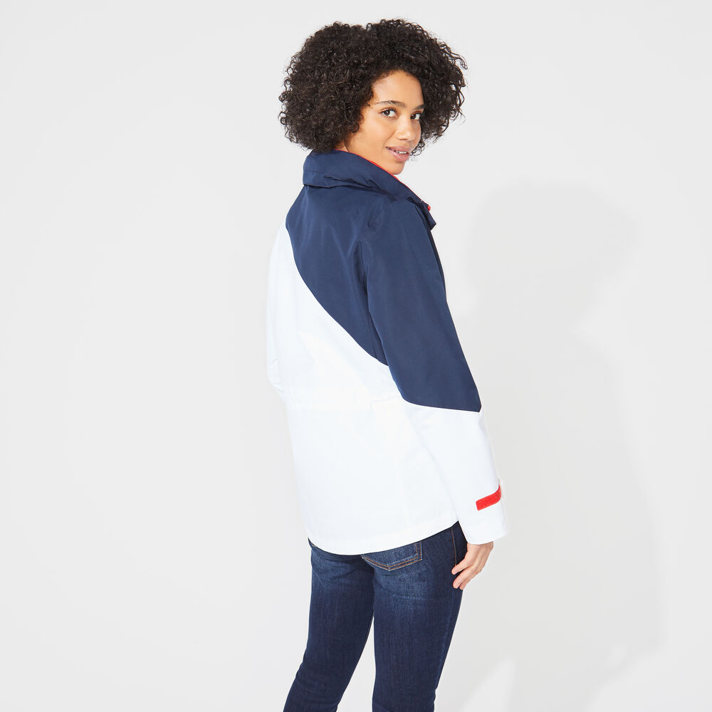 COLORBLOCK HOODED JACKET,Bright White,large