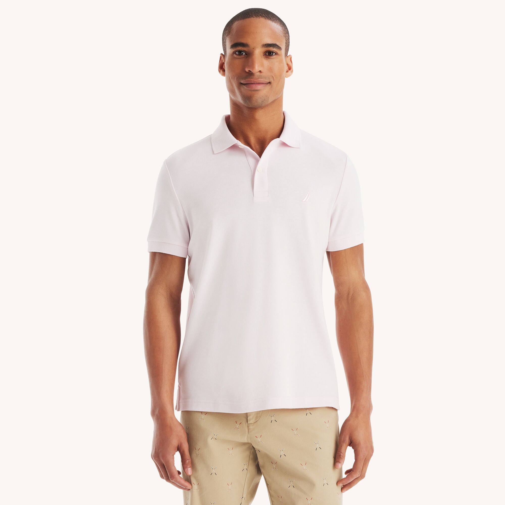 Slim Fit Interlock Deck Polo,Cradle Pink,large