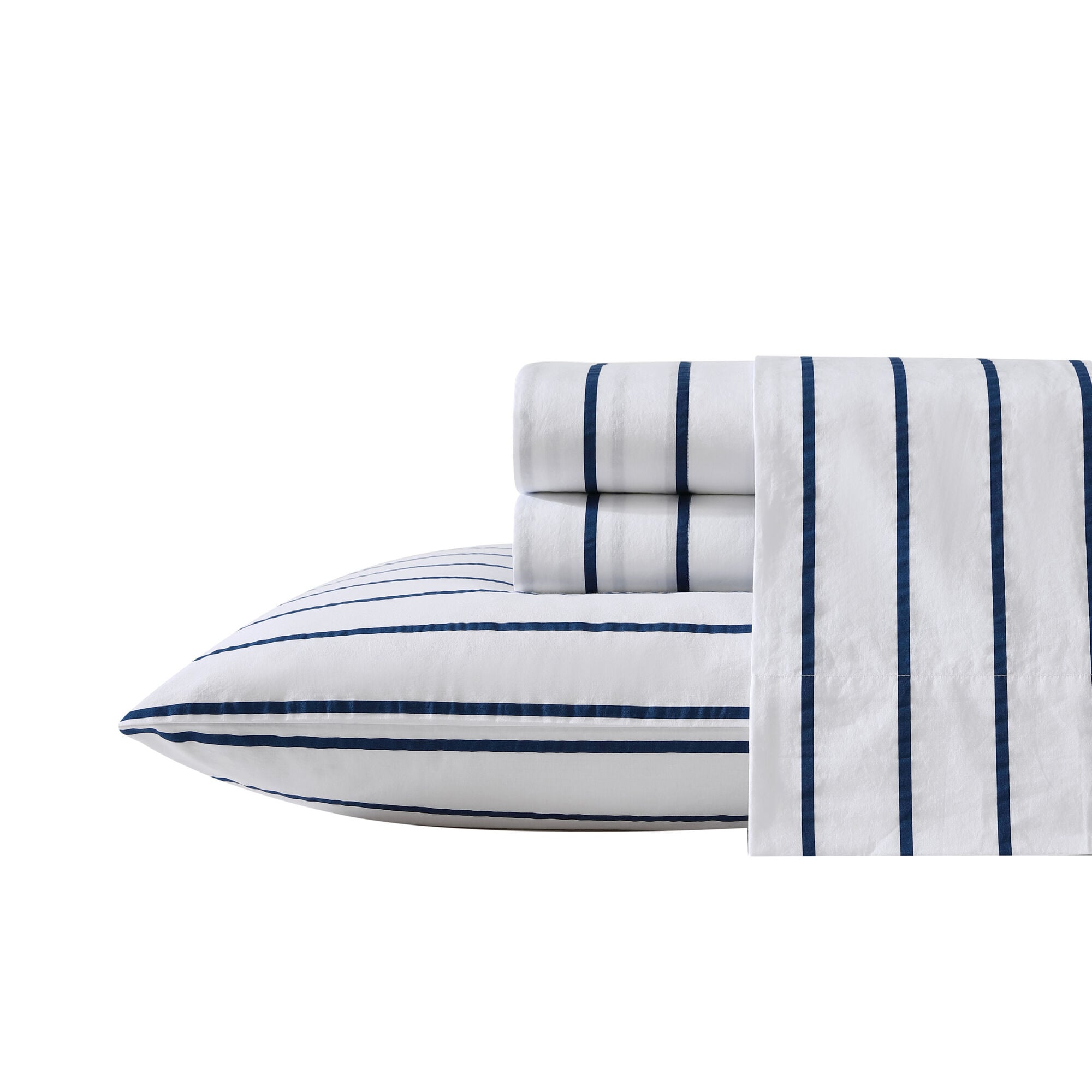 Brenton Stripe Navy King Sheet Set,Bali Bliss,large