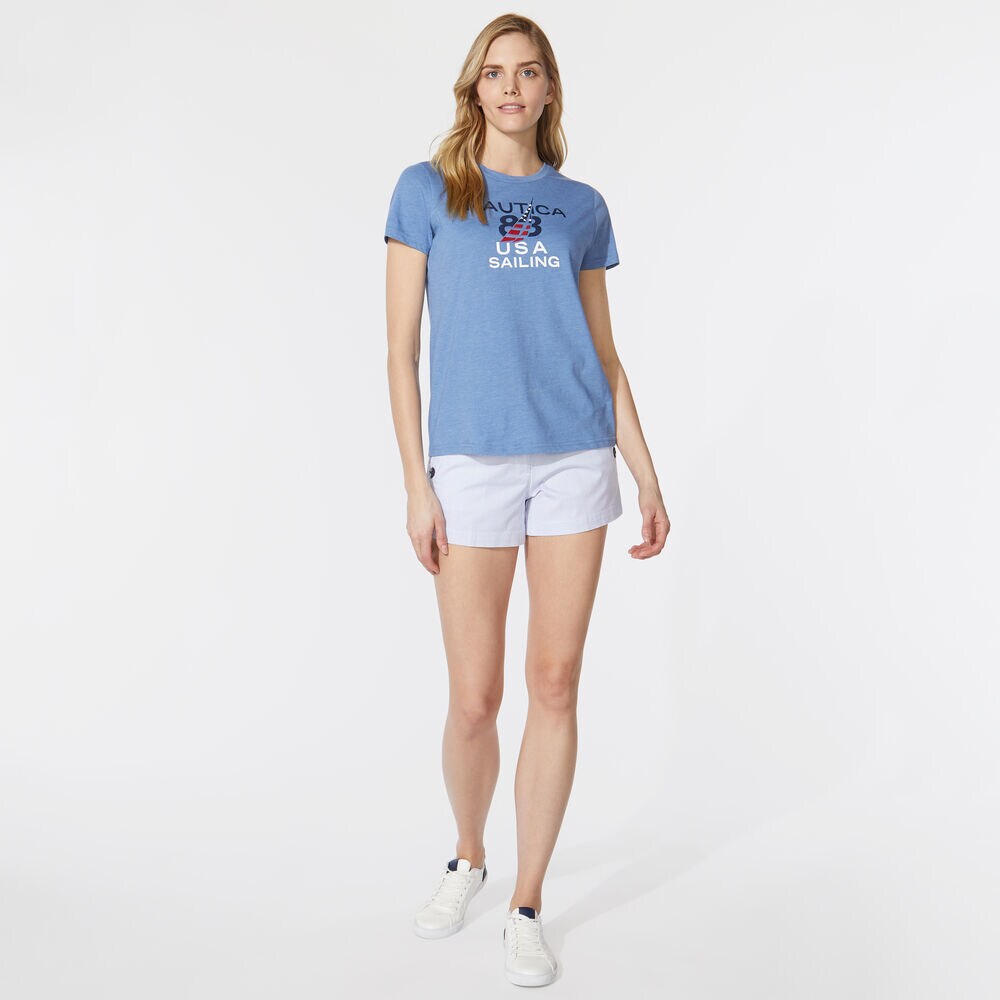 CLASSIC FIT USA SAILING FLAG GRAPHIC T-SHIRT,Aquabreeze,large