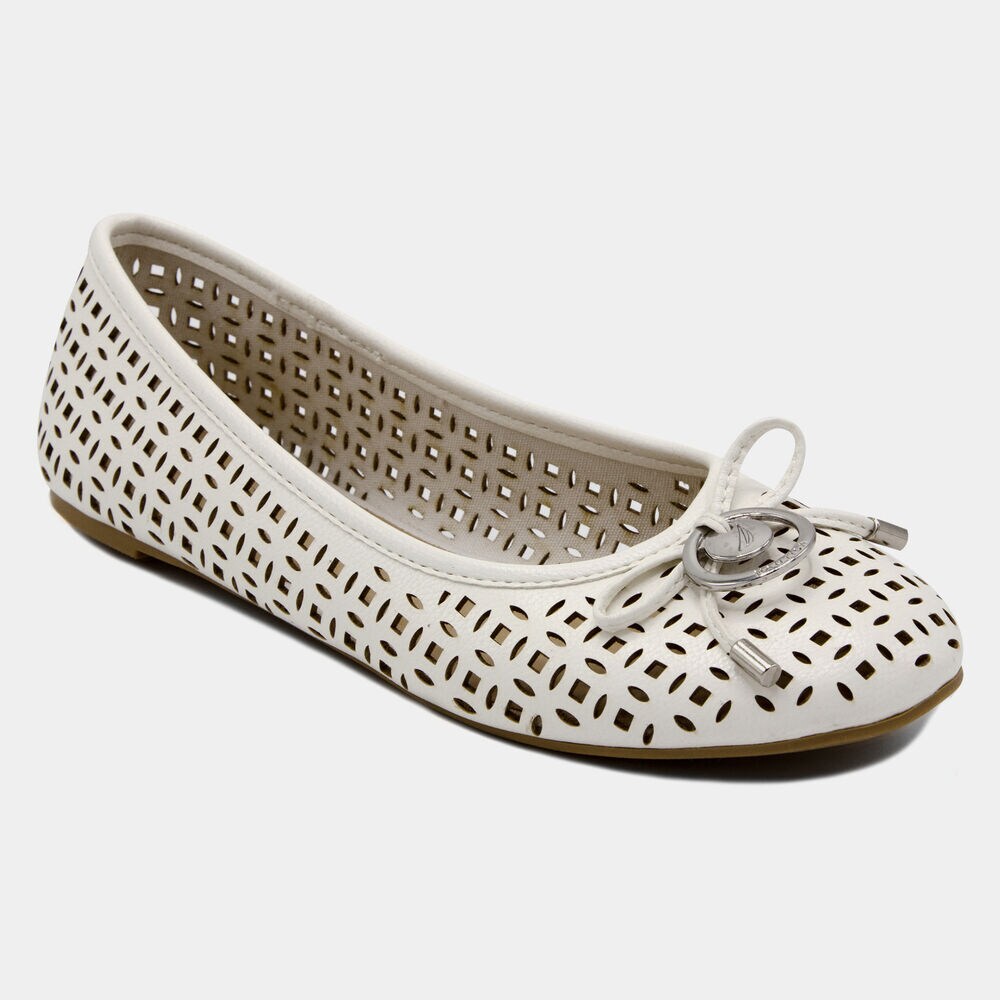 Seaback Ballet Flats in White,Antique White Wash,large