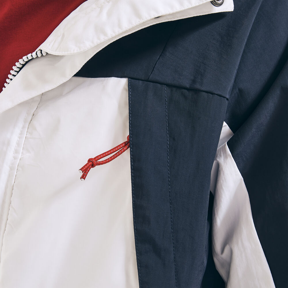 COMPETITION WATER-RESISTANT COLORBLOCK JACKET,Bright White,large