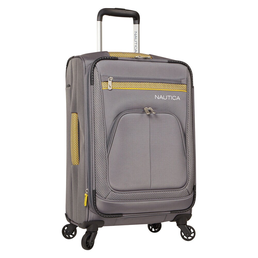 Brooklyn Bay 21" Expandable Spinner Luggage,Grey Heather,large