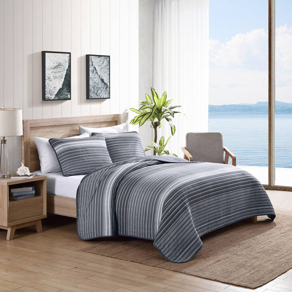 COVESIDE KING REVERSIBLE QUILT AND SHAM SET,Heather,large