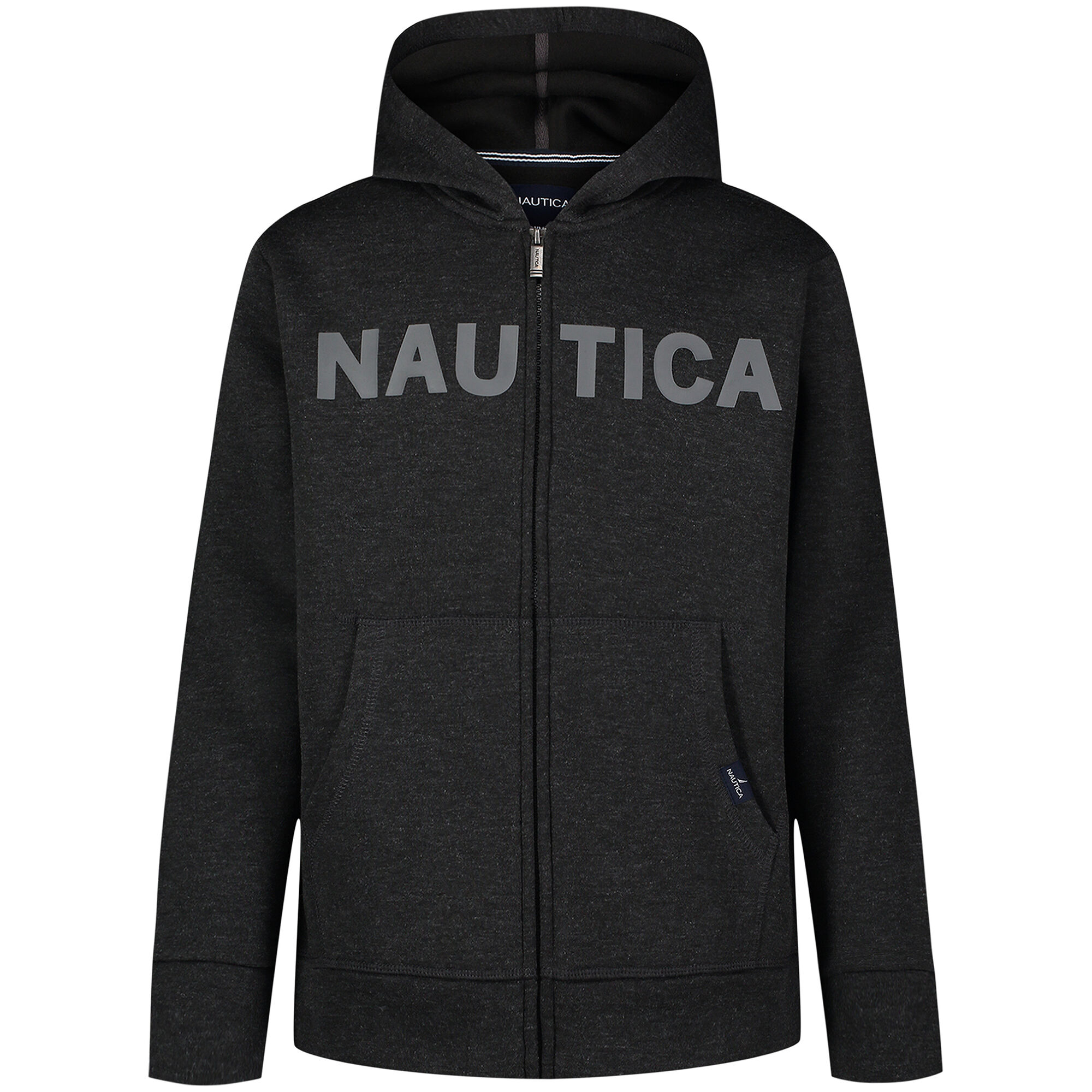 Boys' Full-Zip Hoodie (8-20),Grey Heather,large