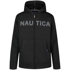 Boys' Full-Zip Hoodie (8-20),Grey Heather,large