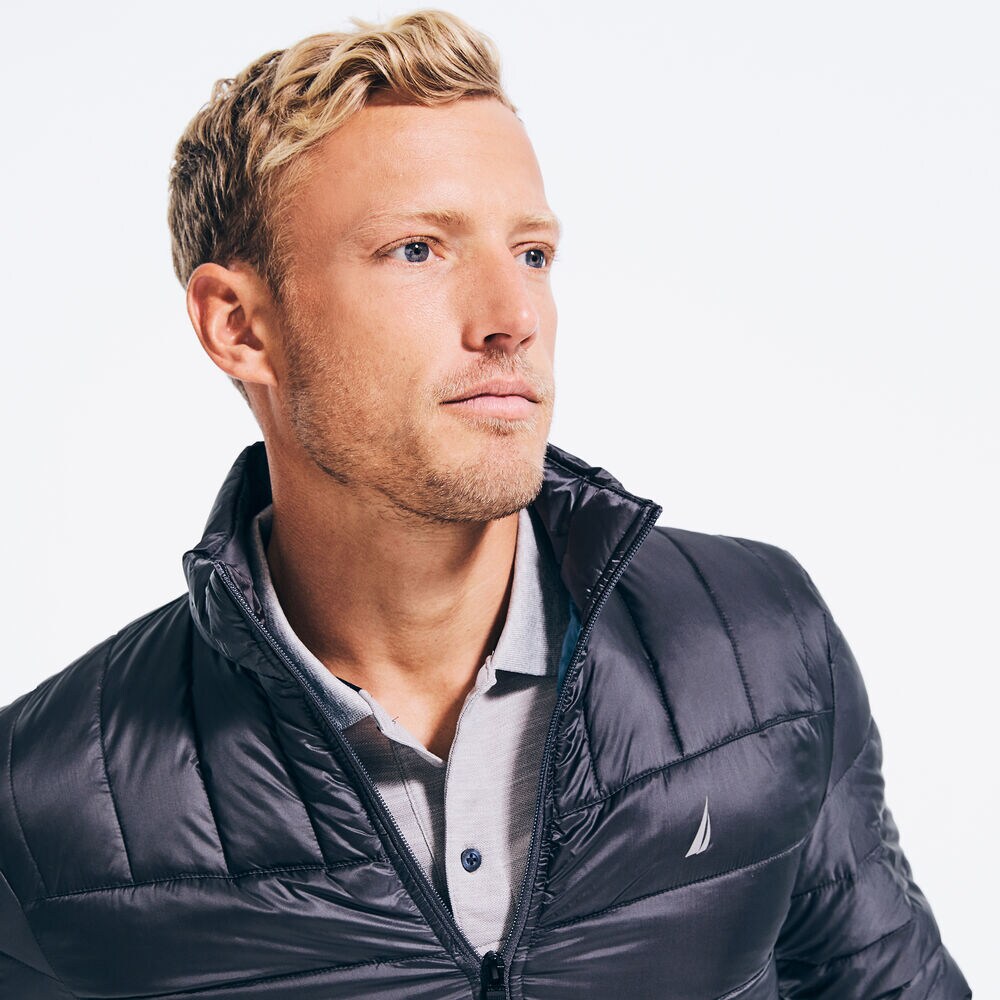 QUILTED BRAND ICON RIPSTOP JACKET,Grey Carbon,large