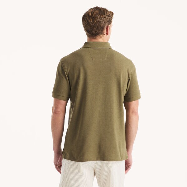 Classic Fit Heather Deck Polo