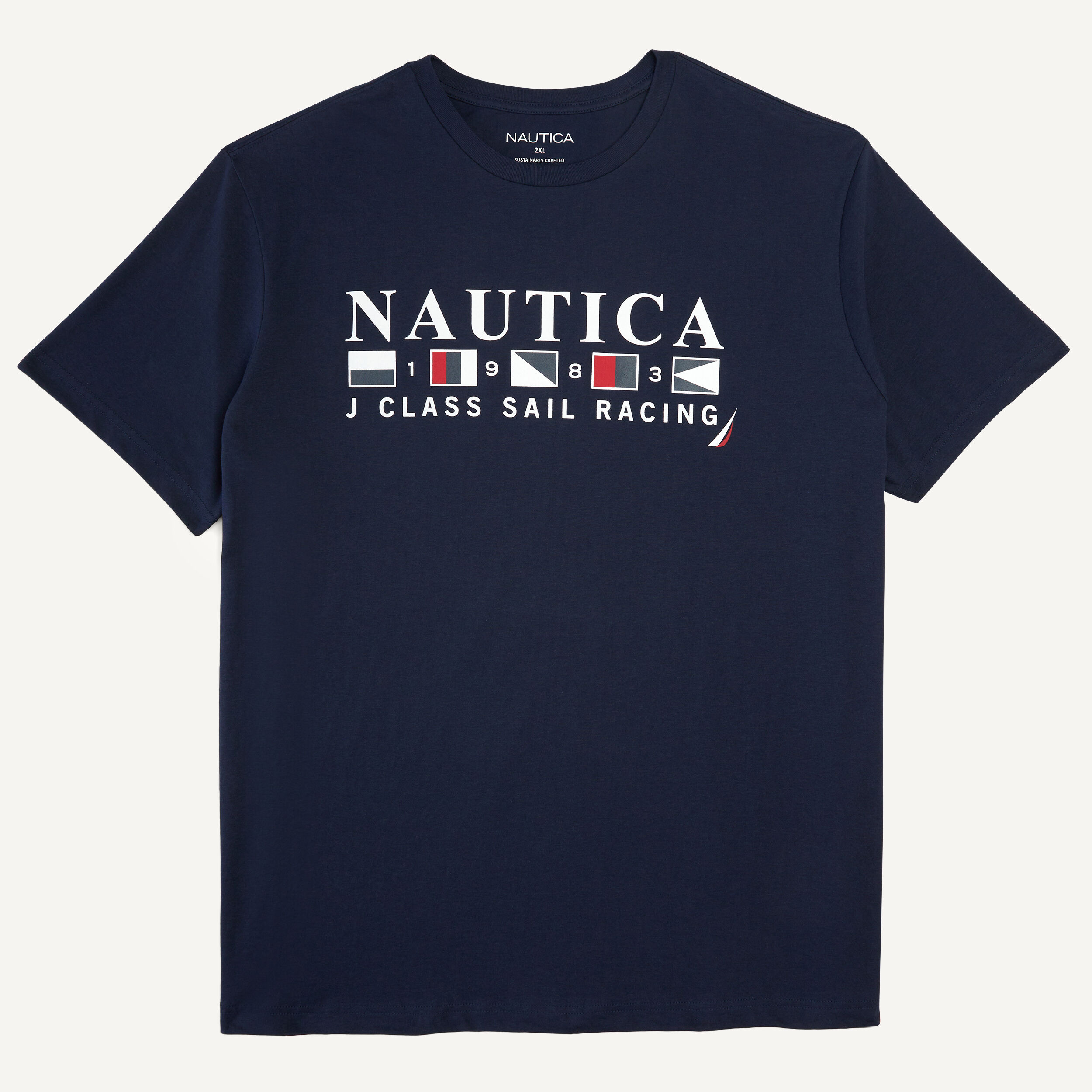 Nautica Mens Big & Tall Sustainably Crafted Sail Racing Graphic T-Shirt ...