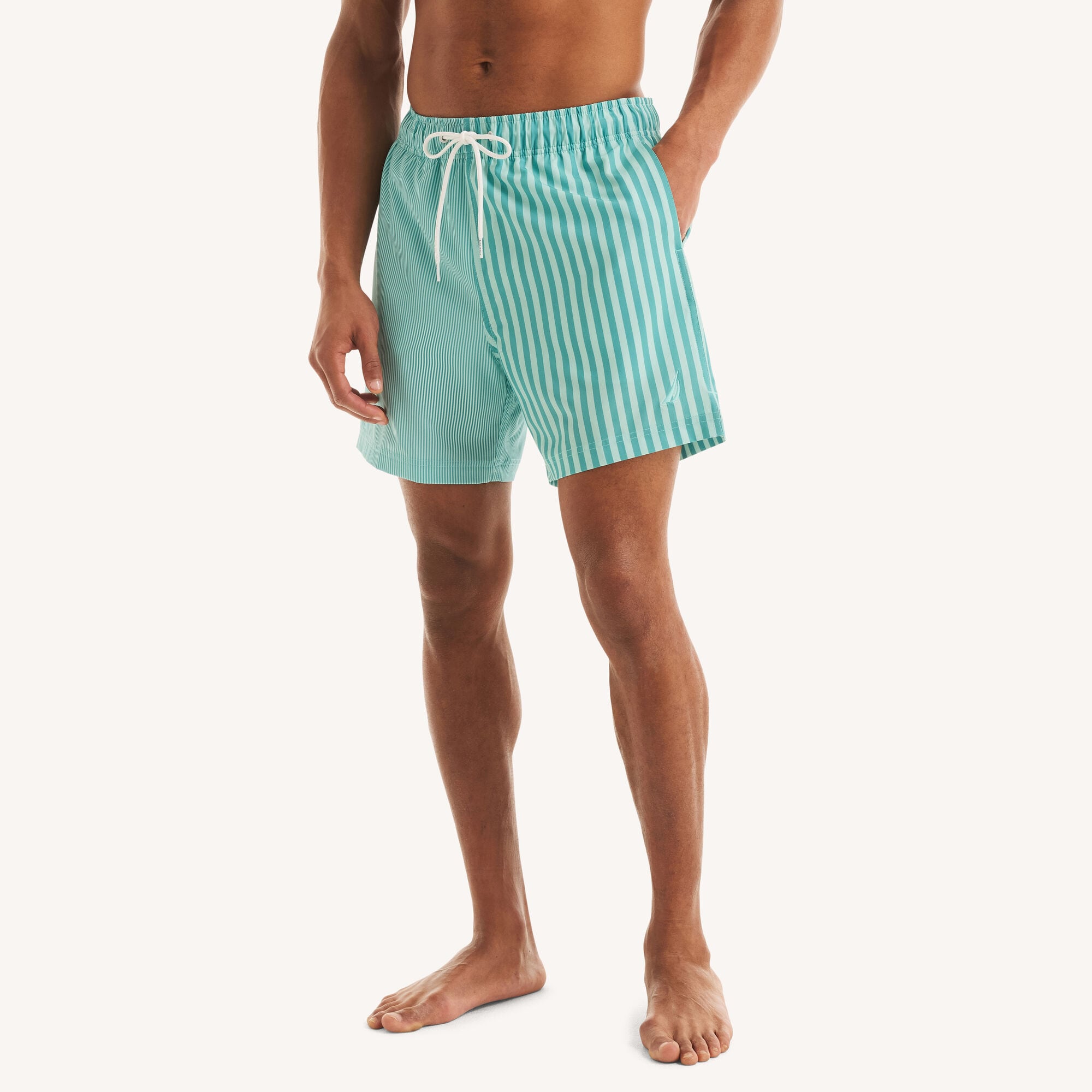 6" Striped Quick-Dry Swim,Aquabreeze,large