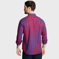 CLASSIC FIT OXFORD SHIRT IN LARGE GINGHAM,Nautica Red,large