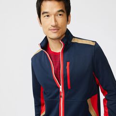 COLORBLOCK FULL-ZIP SWEATSHIRT,Navy,large