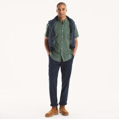 Short-Sleeve Oxford Shirt,Galley Green,large