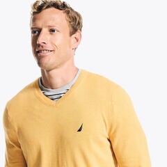 Navtech V-Neck Sweater,Marigold,large